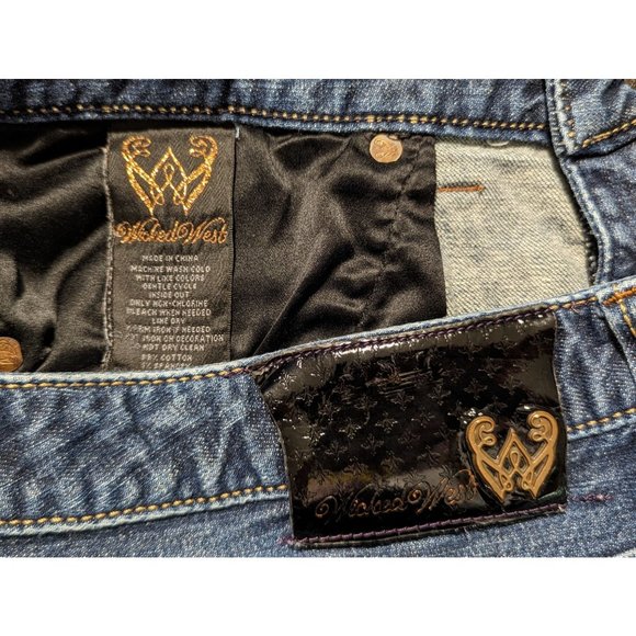 Wicked West Low rise womens‎ blue straight Jeans size 12 - Picture 8 of 8